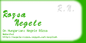 rozsa negele business card